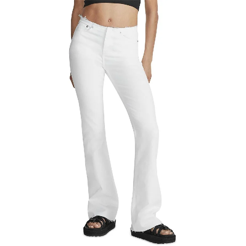 Women's Jodhpurs with Elastic WaistWomens Pocket Cotton Flared Jeans