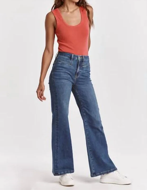 Women's Jodhpurs with Sweetheart NeckFiona Wide Leg Jeans In Tempo