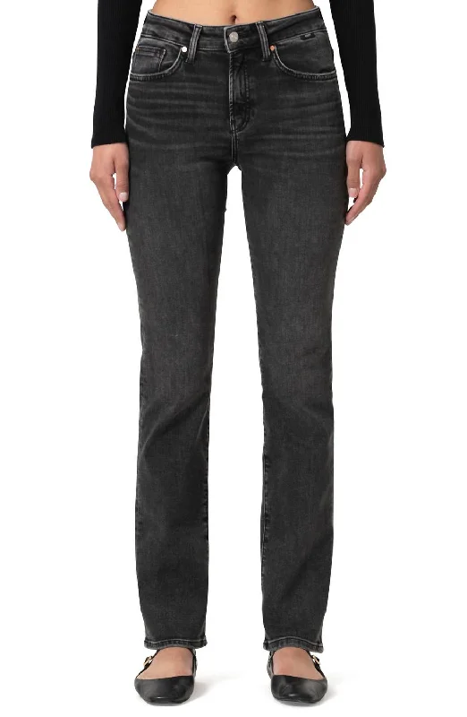 Women's Jodhpurs with Cropped LengthKendra Jeans In Smoked Brush Flex Blue