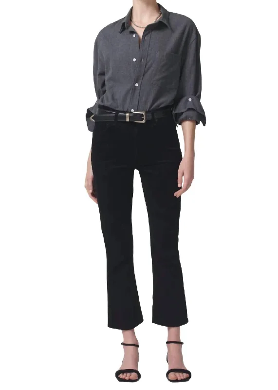 Women's Jodhpurs with PocketsIsola Cropped Boot Corduroy Jeans In Black