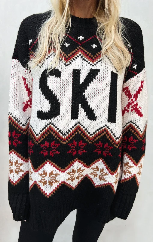 Women's Albanian Wool SweatersSki In Sweater ~ Ski Knit