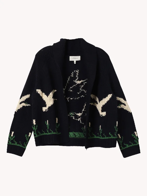 Women's Keyhole Collar SweatersThe Bird Lodge Cardigan