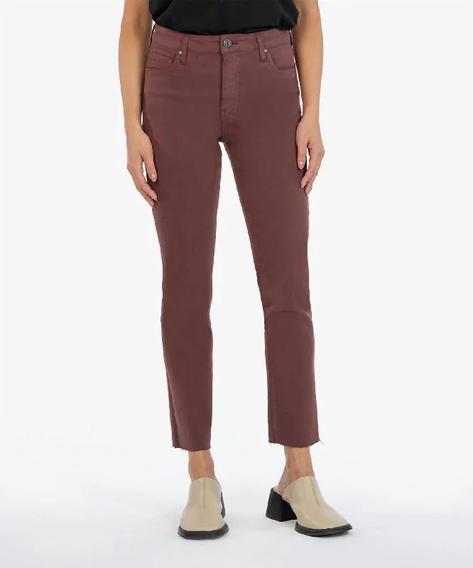 Women's Jodhpurs with Short LengthReese Straight Leg Ankle Jeans In Bordeaux