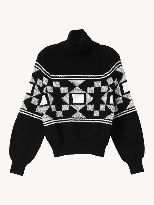 Women's Oversized SweatersLARA FAIRISLE TURTLENECK