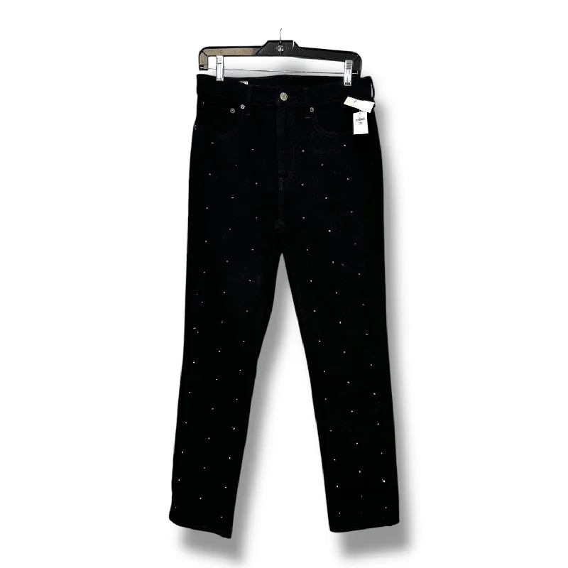 Women's Jodhpurs with Peter Pan CollarJeans CHEEKY STRAIGHT HIGH RISE By Gap In Black, Size: 6