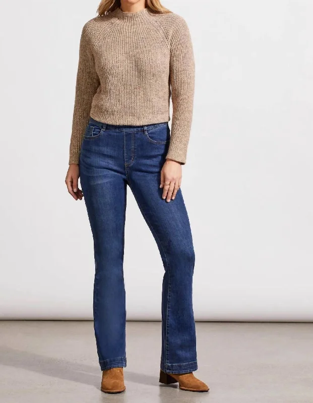 Women's Jodhpurs with Narrow CollarAudrey Pull On Flares In Bluemoon