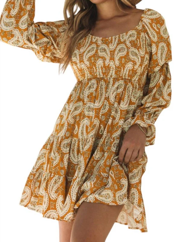 Women's Shirt Collar DressesBoho Dress In Yellow