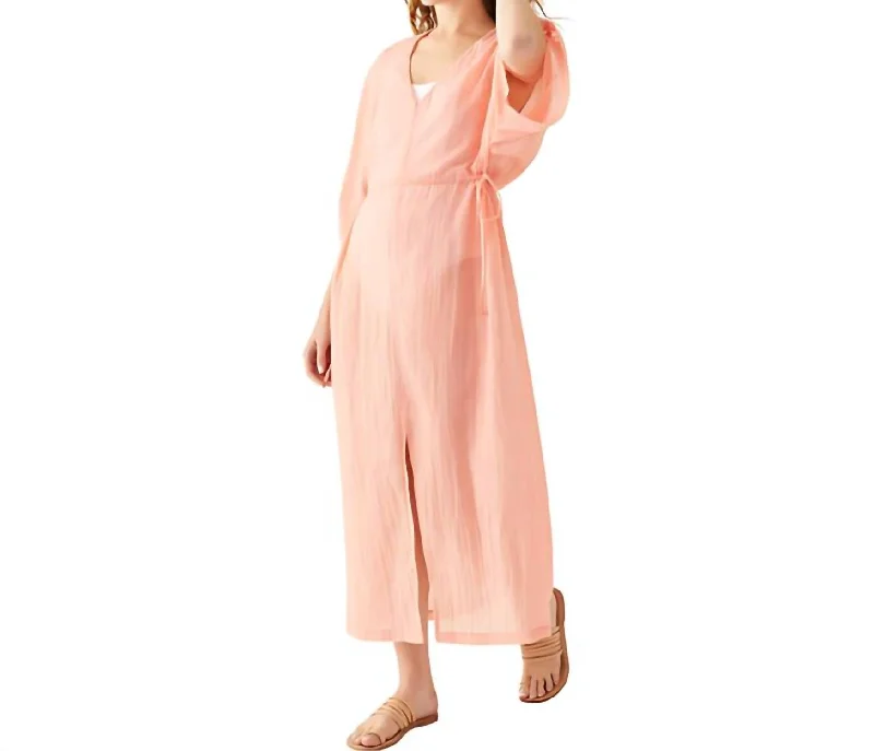 Women's Halter DressesBreezy Kaftan Dress In Coral