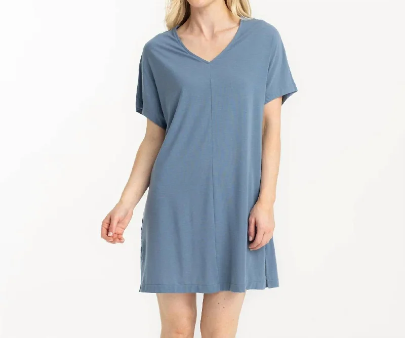 Women's Narrow-Neck DressesElevate Coverup Dress In Bluestone