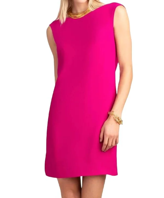 Women's Narrow-Neck DressesHorizon Dress In Warm Magenta