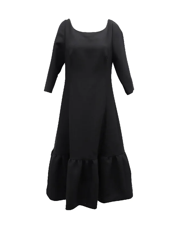 Women's Shawl Collar DressesMarc Jacobs Runway Boatneck Dress in Black Wool