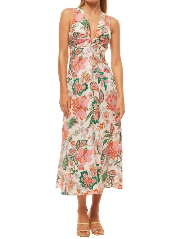 Women's Notched Collar DressesNajah Dress In Casablanca Floral