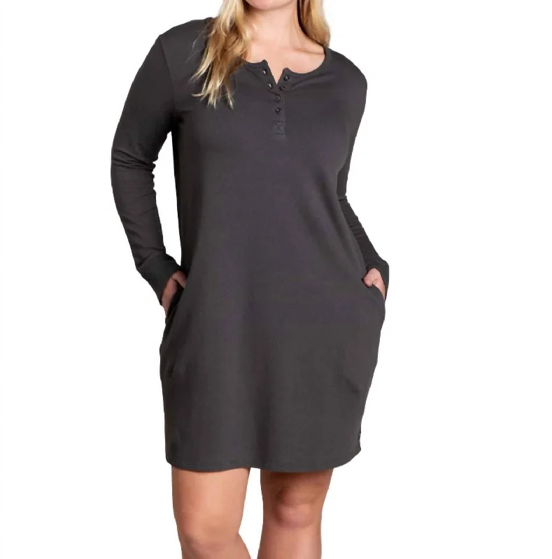 Women's High-Low DressesPonderosa Long Sleeve Dress In Soot