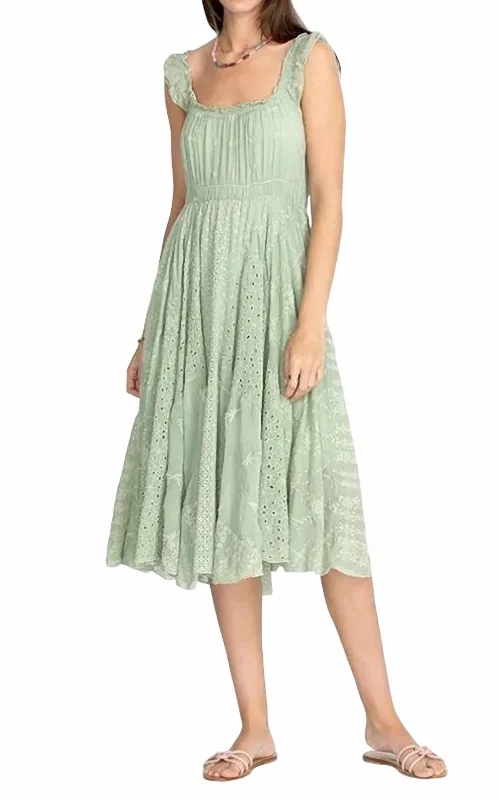 Women's Keyhole-Neck DressesSiren Dress In Sage Tea