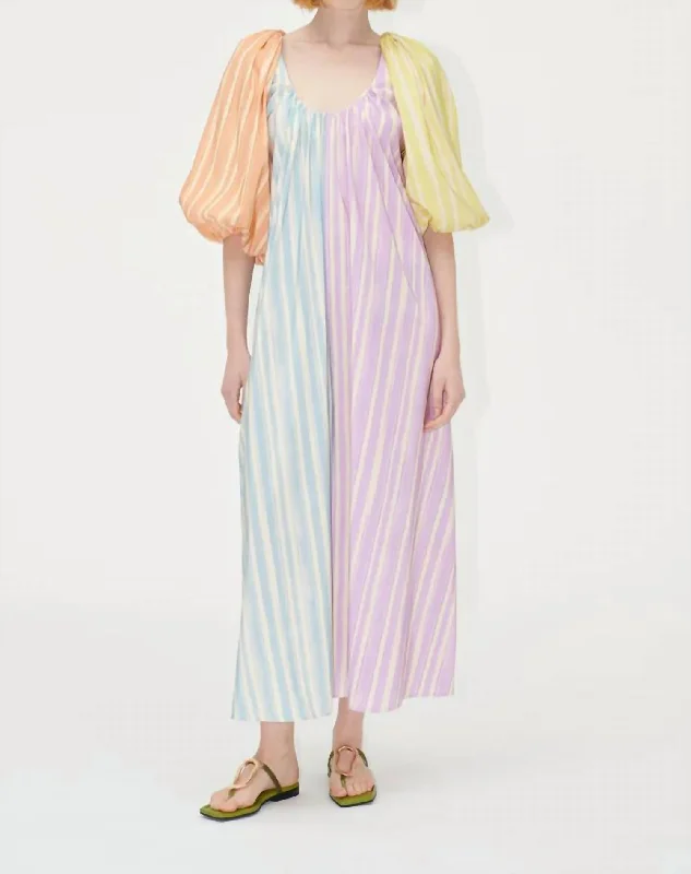 Women's Keyhole-Neck DressesTerry Dress In Summerstripes