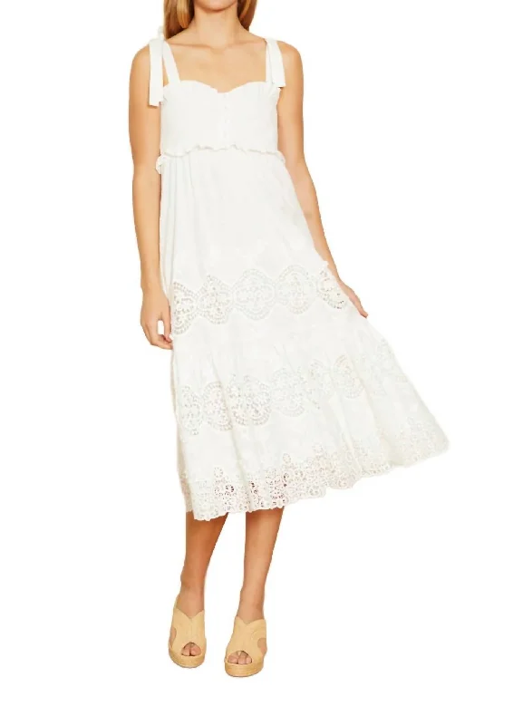 Women's U-Shaped Collar DressesThandi Lace Dress In Ivory