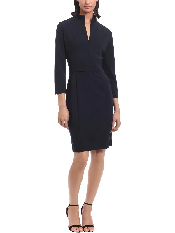 Women's High Collar DressesWomens Career Office Wear To Work Dress