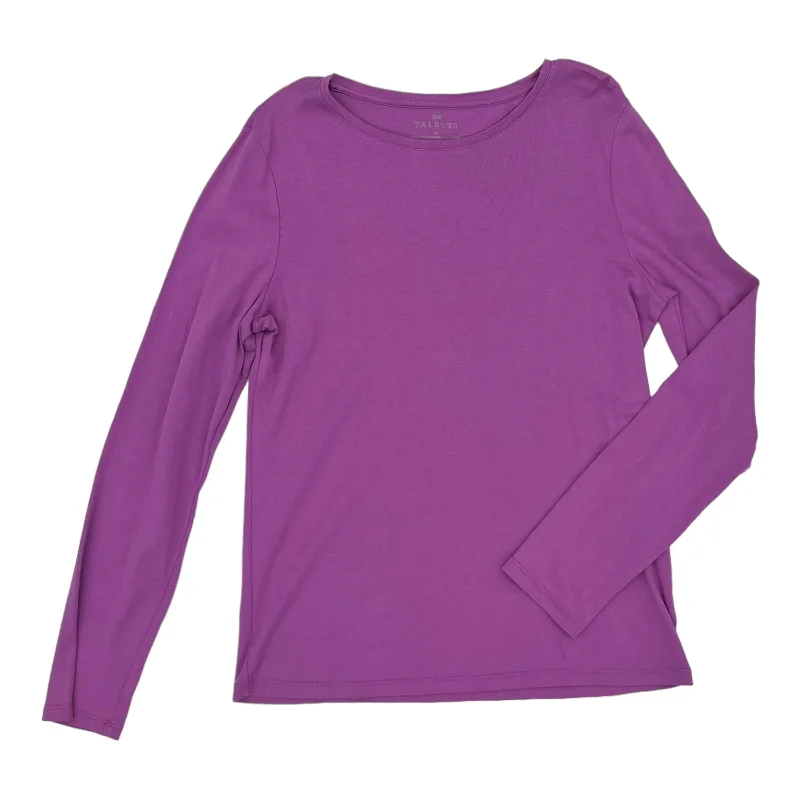 Women's Blouse with Shirt CollarPURPLE TOP LS by TALBOTS Size:M