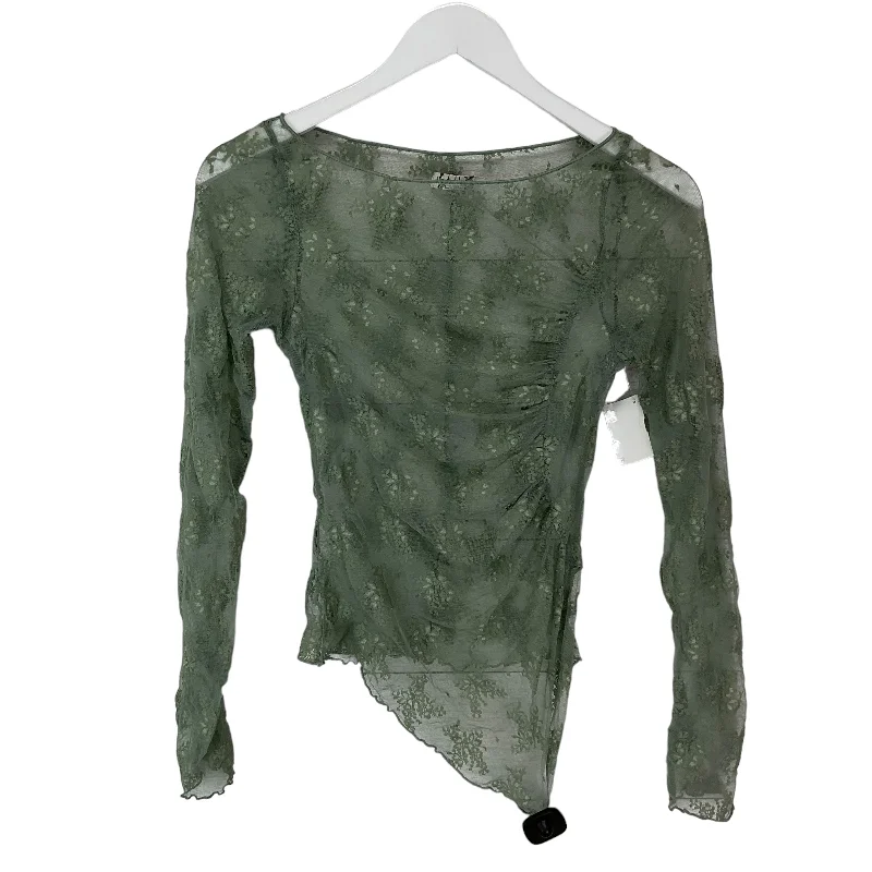 Women's Long-Sleeve BlouseTop Long Sleeve Basic By Free People In Green, Size: M