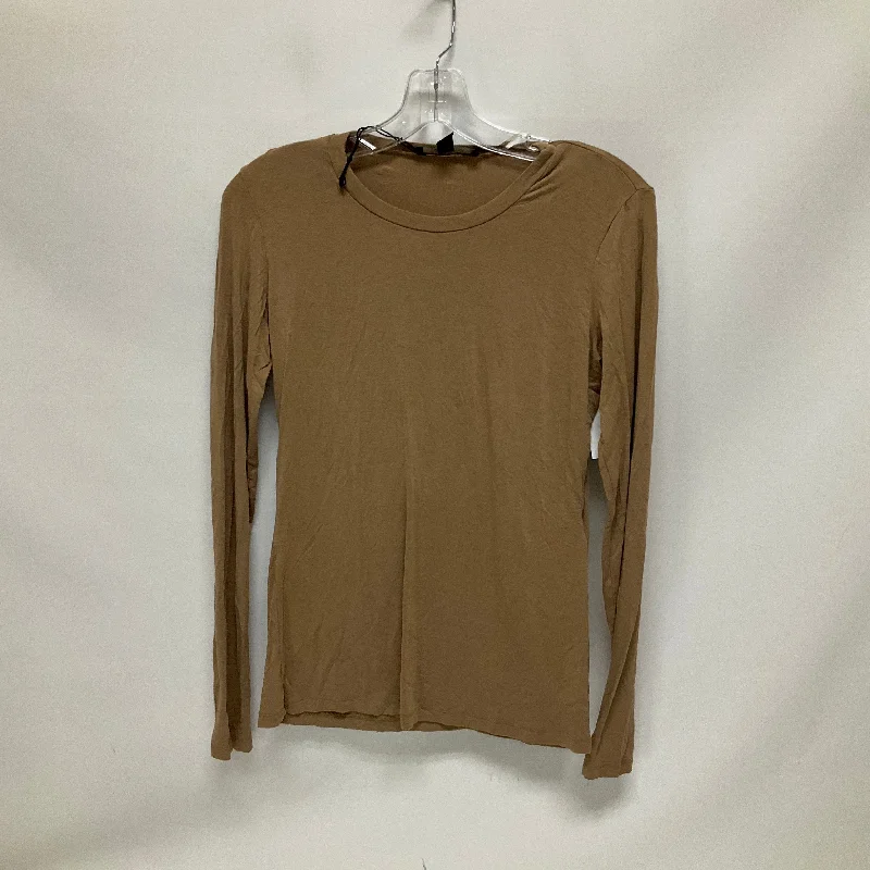 Women's Blouse with Notched CollarTop Long Sleeve Basic By Max Mara In Beige, Size: M