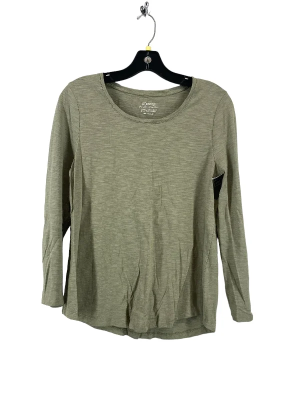 Women's Blouse with BeltTop Long Sleeve By Chicos In Green, Size: 0