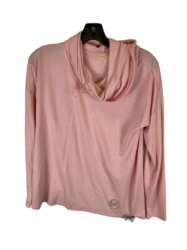 Women's Patterned BlouseTop Long Sleeve By Michael By Michael Kors In Pink, Size: M