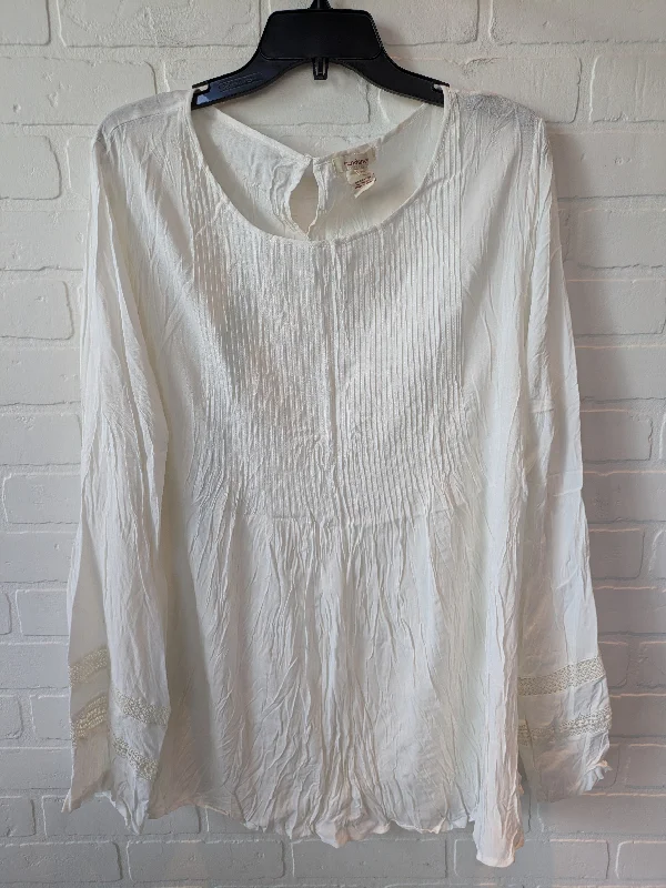 Women's Blouse for ChurchTop Long Sleeve By Sundance In White, Size: Xl