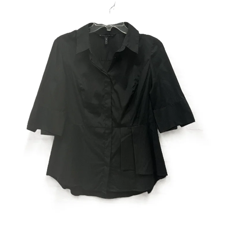 Women's Blouse with BeadsTop Long Sleeve By White House Black Market In Black, Size: L